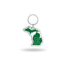 Eastern Michigan Eagles State Shaped Keychain