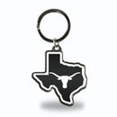Texas University - Carbon Fiber Design - Texas State Shaped Keychain