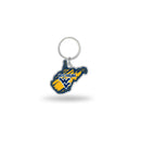 West Virginia University - West Virginia State Shaped Keychain