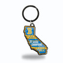 UCLA 11 Time College Basketball Champs State Shaped Keychain (California)