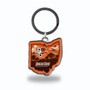 Bowling Green Falcons Resort Design State Shaped Keychain - Ohio