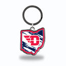Dayton Ohio State Shaped Keychain