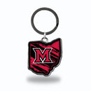 Miami Of Ohio Ohio State Shaped Keychain