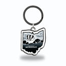 Cincinnati Bengals Whiteout Helmet Resort Design State Shaped Keychain - Ohio