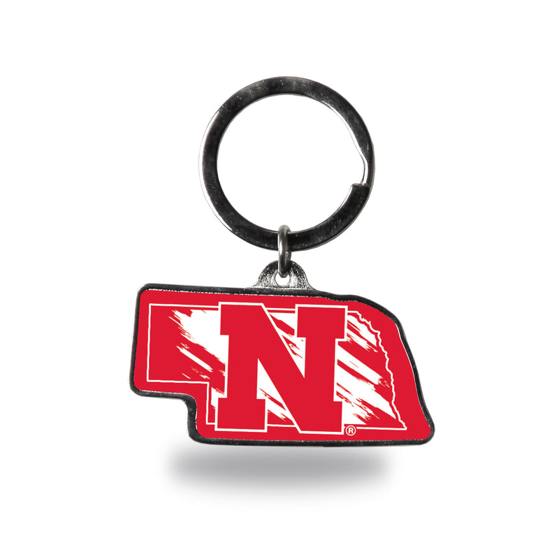 Nebraska University - Nebraska State Shaped Keychain