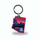Arizona Wildcats Resort Design State Shaped Keychain - Arizona