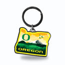Oregon Ducks Resort Design State Shaped Keychain - Oregon