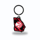 Atlanta Hawks State Shaped Keychain