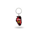 Blackhawks - Illinois State Shaped Keychain