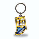 Indiana Pacers Resort Design State Shaped Keychain - Indiana