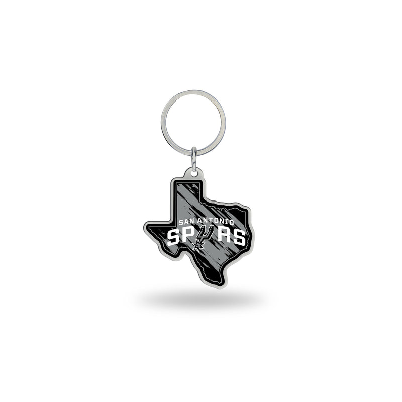 Spurs - Texas State Shaped Keychain