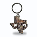 Spurs / Mossy Oak Camo Break-Up Texas Shaped Keychain