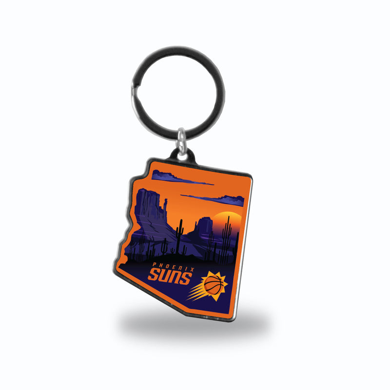 Phoenix Suns Resort Design State Shaped Keychain - Arizona