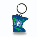 Minnesota Timberwolves State Shaped Keychain