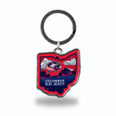 Columbus Blue Jackets Resort Design State Shaped Keychain - Ohio