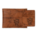North Carolina State University Wolfhead Logo Genuine Leather 2-In-1 Slider Wallet Set