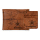 Cowboys Genuine Leather 2-In-1 Slider Wallet Set