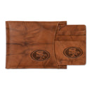 49ers Genuine Leather 2-In-1 Slider Wallet Set