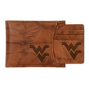 West Virginia University Genuine Leather 2-In-1 Slider Wallet Set