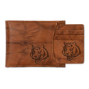 Bengals Genuine Leather 2-In-1 Slider Wallet Set
