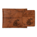 Washington State University Genuine Leather 2-In-1 Slider Wallet Set