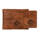 Boise State Genuine Leather 2-In-1 Slider Wallet Set