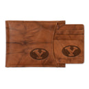 BYU Genuine Leather 2-In-1 Slider Wallet Set