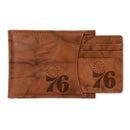 76ers Genuine Leather 2-In-1 Slider Wallet Set