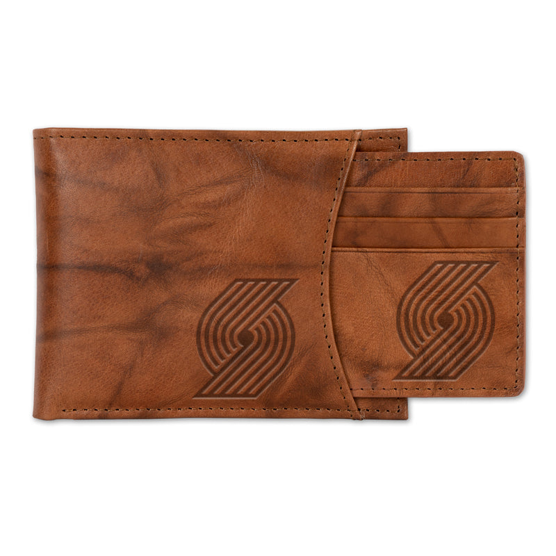 Trail Blazers Genuine Leather 2-In-1 Slider Wallet Set