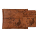 Grizzlies Genuine Leather 2-In-1 Slider Wallet Set