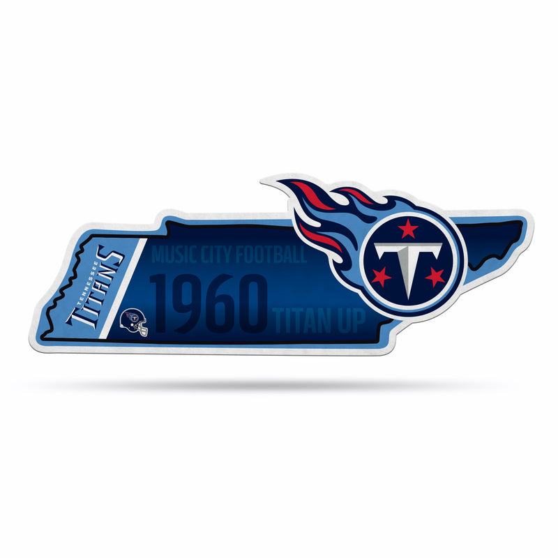 NFL Tennessee Titans Classic State Shape Cut Pennant - Home and Living Room Décor - Soft Felt EZ to Hang By Rico Industries