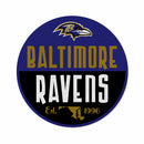 Ravens Shape Cut Logo With Header Card - Classic Design