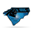NFL Carolina Panthers Classic State Shape Cut Pennant - Home and Living Room Décor - Soft Felt EZ to Hang By Rico Industries
