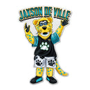 NFL Jacksonville Jaguars Classic Mascot Shape Cut Pennant - Home and Living Room Décor - Soft Felt EZ to Hang By Rico Industries