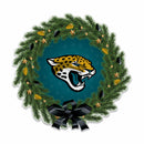 Jaguars Holiday Wreath Shape Cut Pennant