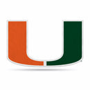 NCAA Miami Hurricanes Classic Team Logo Shape Cut Pennant - Home and Living Room Décor - Soft Felt EZ to Hang By Rico Industries