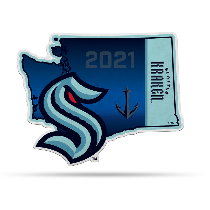 NHL Seattle Kraken Classic State Shape Cut Pennant - Home and Living Room Décor - Soft Felt EZ to Hang By Rico Industries