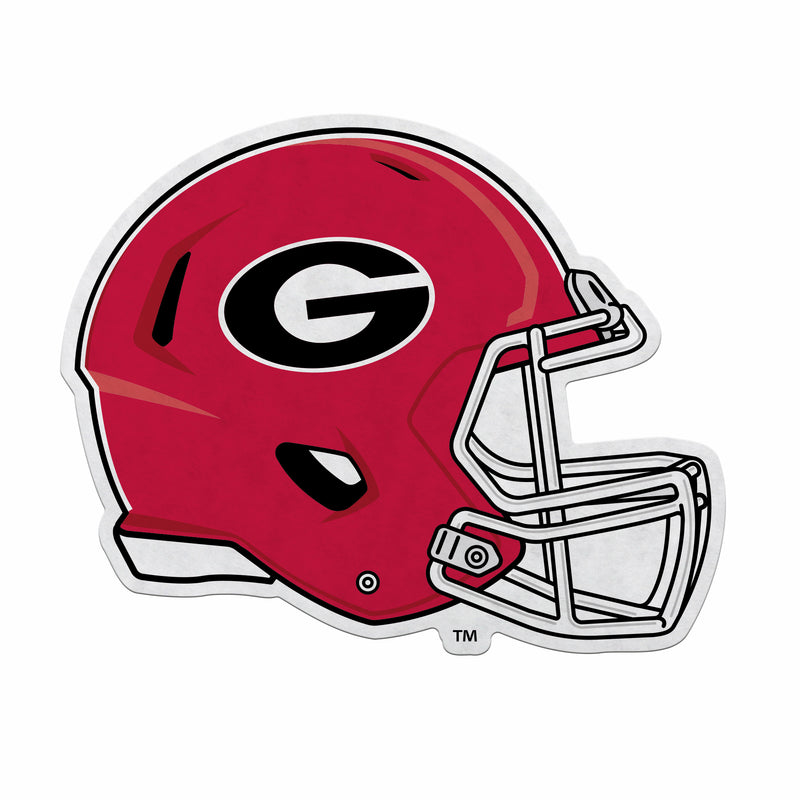Georgia University Football Helmet Shape Cut Carded Pennant