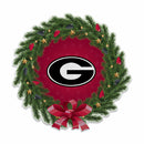 Georgia University Holiday Wreath Shape Cut Pennant