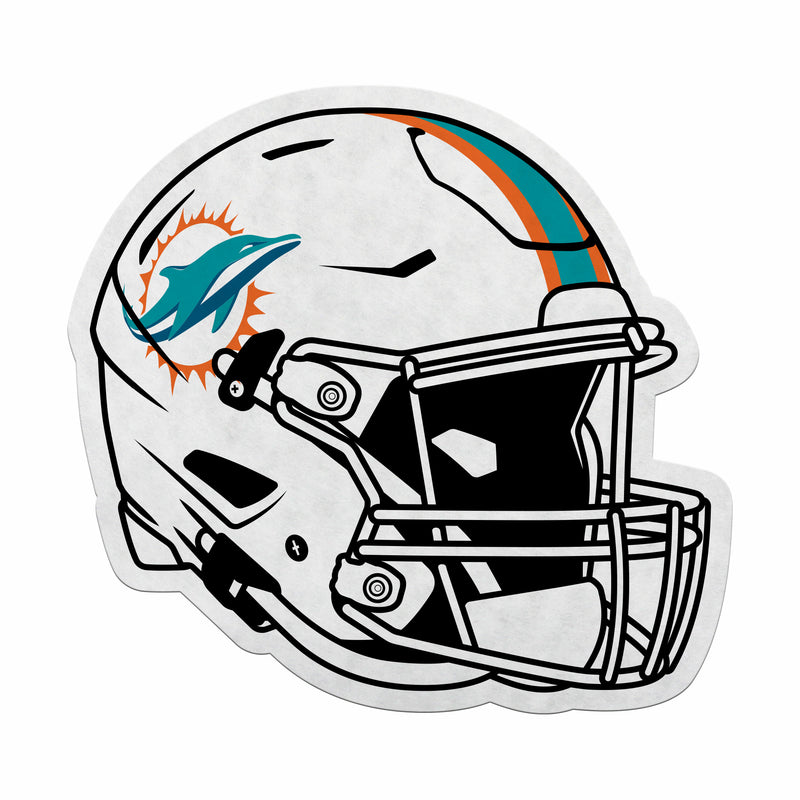 Dolphins Helmet Shape Cut Carded Pennant