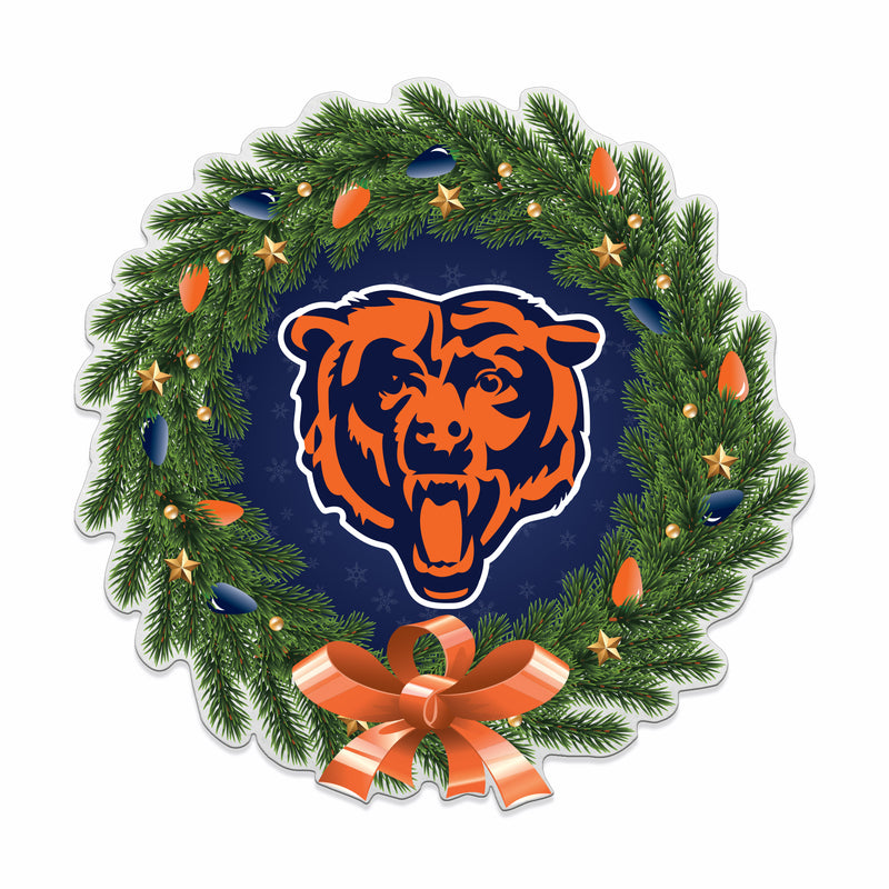 Bears Holiday Wreath Shape Cut Pennant