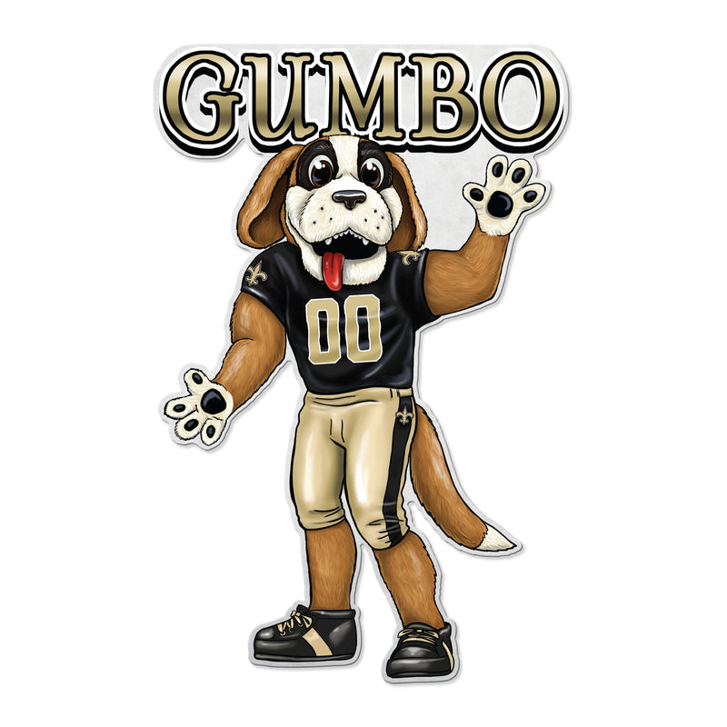 NFL New Orleans Saints Classic Mascot Shape Cut Pennant - Home and Living Room Décor - Soft Felt EZ to Hang By Rico Industries