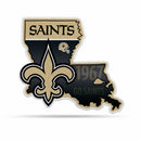 NFL New Orleans Saints Classic State Shape Cut Pennant - Home and Living Room Décor - Soft Felt EZ to Hang By Rico Industries