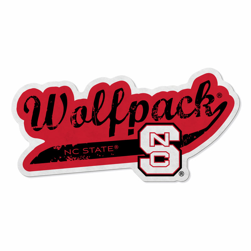 North Carolina State Shape Cut Logo With Header Card - Distressed Design