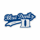 Duke Blue Devils Shape Cut Logo With Header Card - Distressed Design