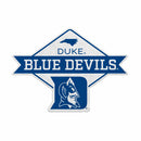 Duke Blue Devils Shape Cut Logo With Header Card - Diamond Design