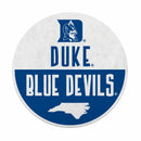 Duke Blue Devils Shape Cut Logo With Header Card - Classic Design