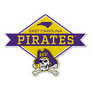 East Carolina Shape Cut Logo With Header Card - Diamond Design