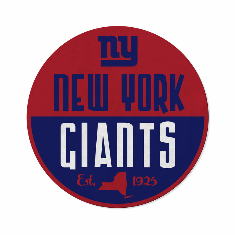 Giants - Ny Shape Cut Logo With Header Card - Classic Design