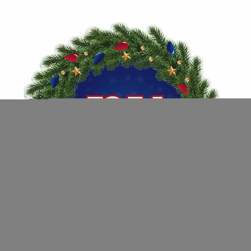 Giants - Ny Holiday Wreath Shape Cut Pennant